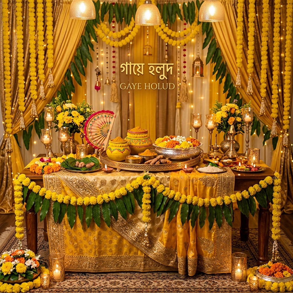 Traditional Holud Celebration